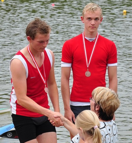 Jonas og Marc på skamlen til DM. Bronze i U18 2500m